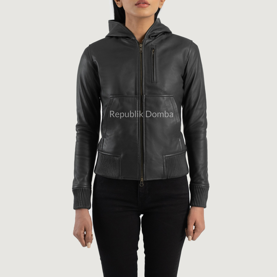 Jaket Kulit Wanita Bomber - WCB 408