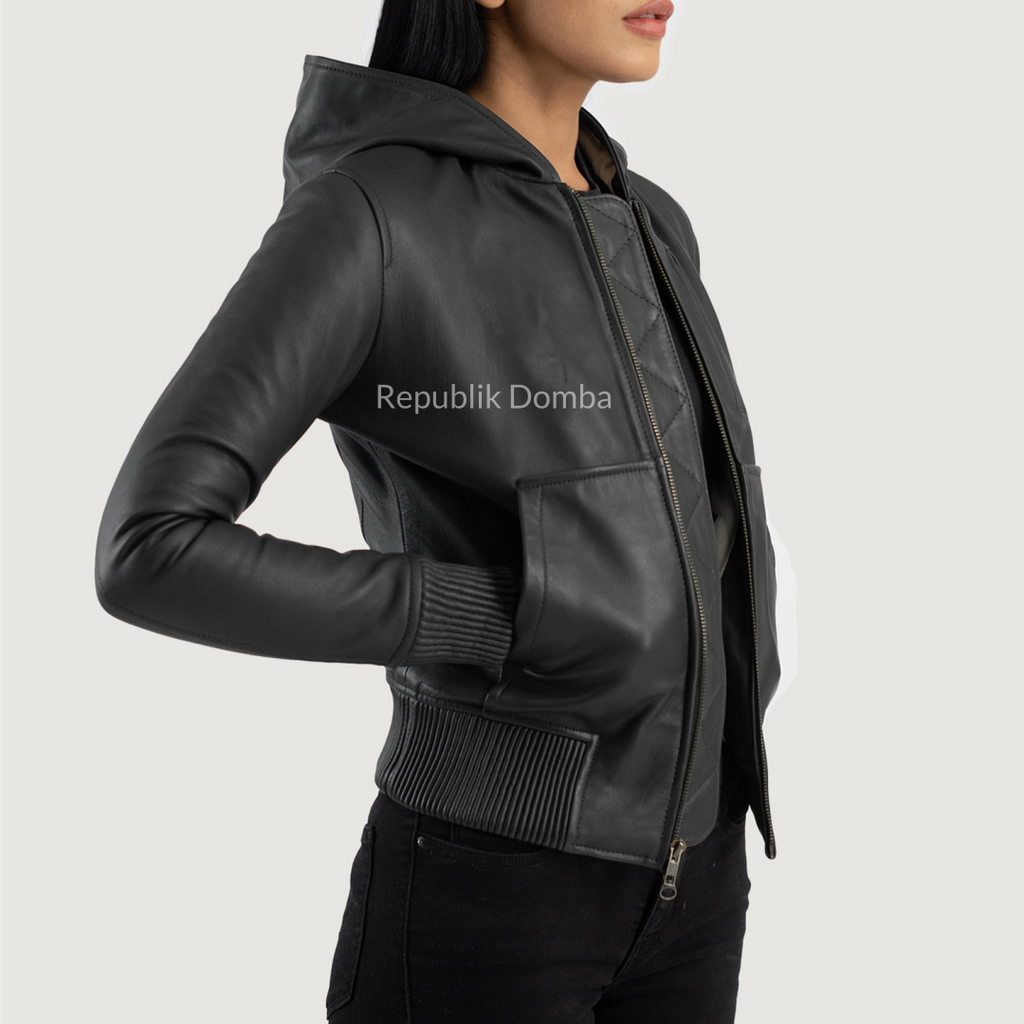 Jaket Kulit Wanita Bomber - WCB 408