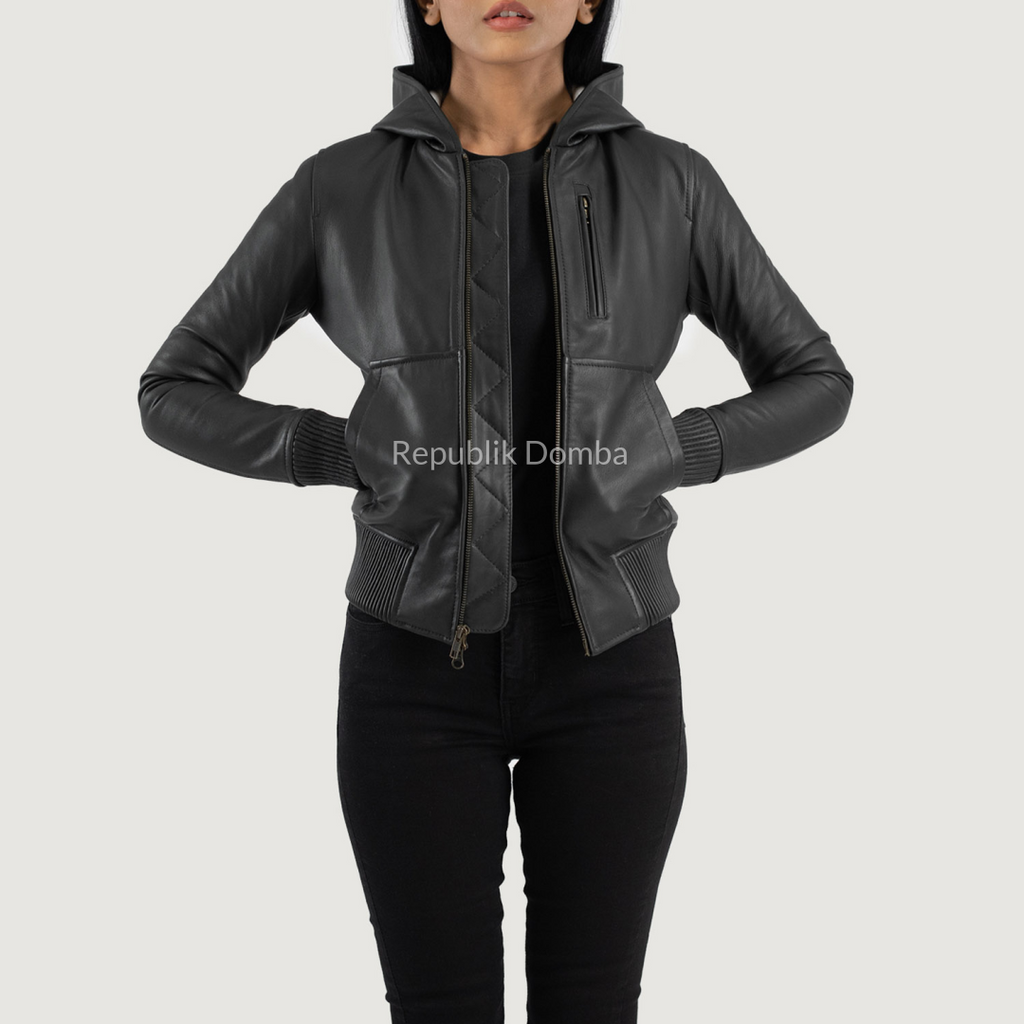 Jaket Kulit Wanita Bomber - WCB 408