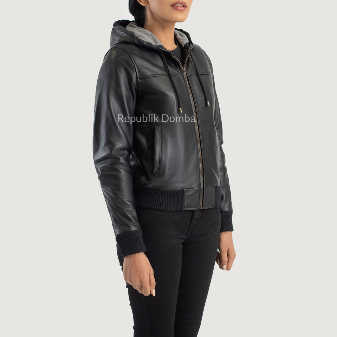 Jaket Kulit Wanita Bomber - WCB 411