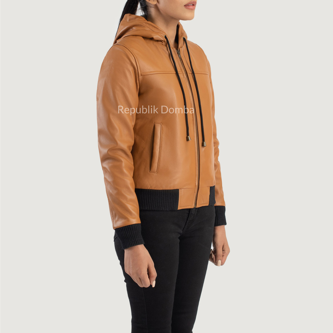 Jaket Kulit Wanita Bomber - WCB 412
