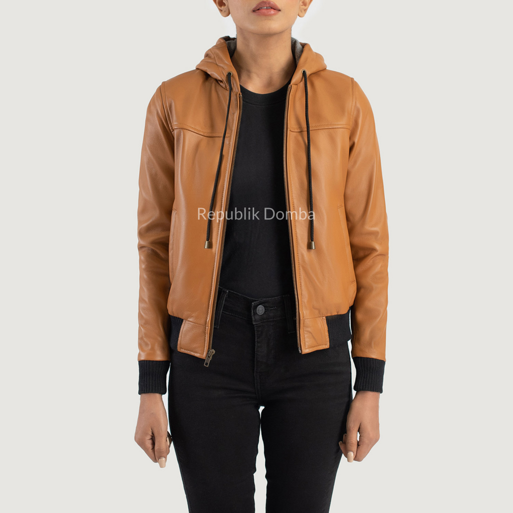 Jaket Kulit Wanita Bomber - WCB 412