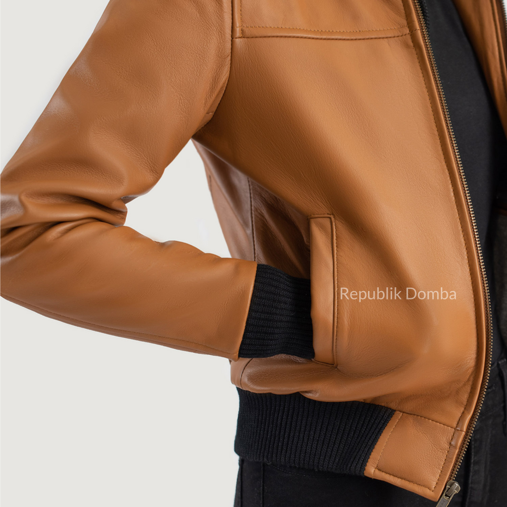 Jaket Kulit Wanita Bomber - WCB 412