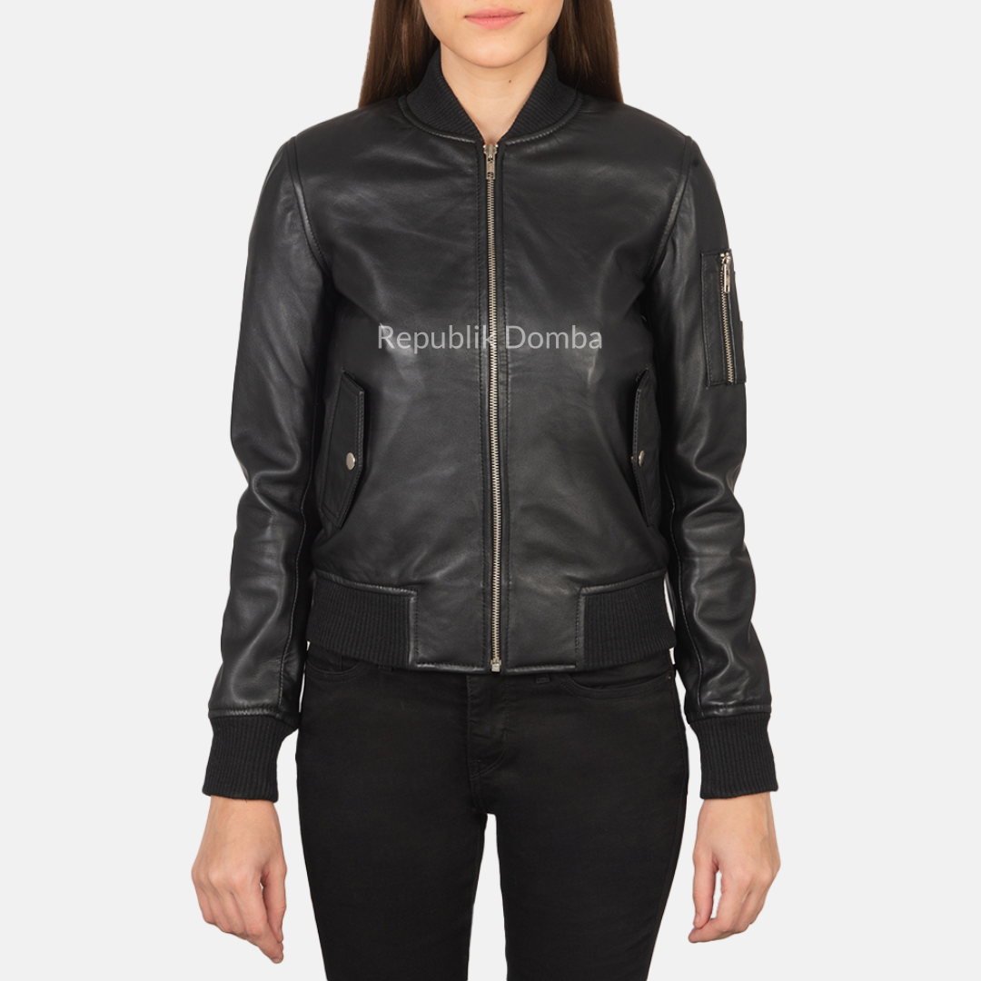 Jaket Kulit Wanita Bomber - WCB 413