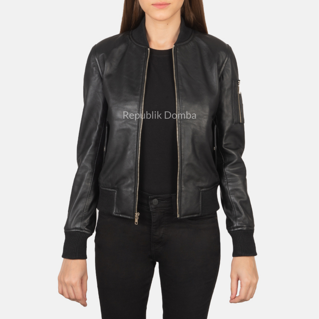 Jaket Kulit Wanita Bomber - WCB 413