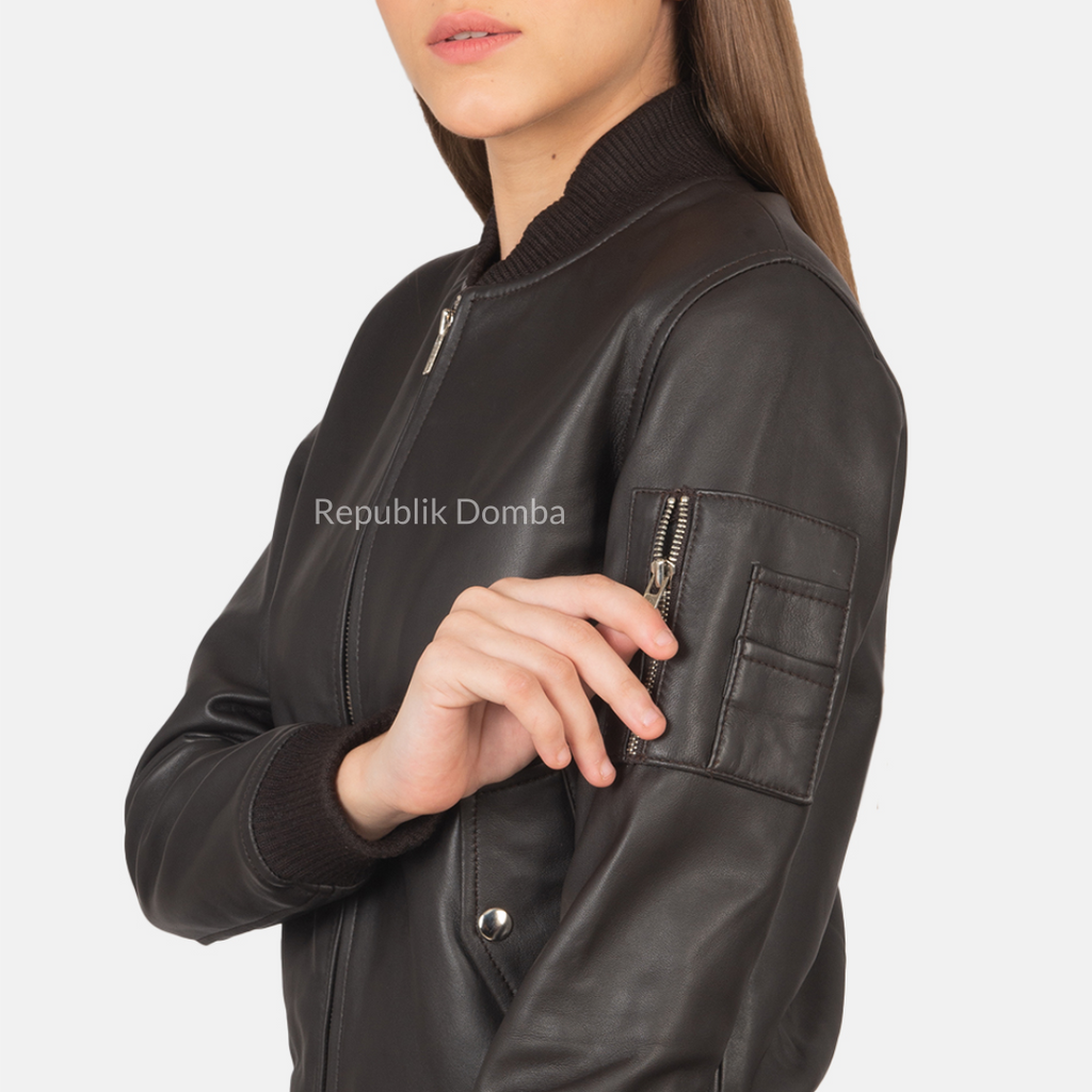 Jaket Kulit Wanita Bomber - WCB 414