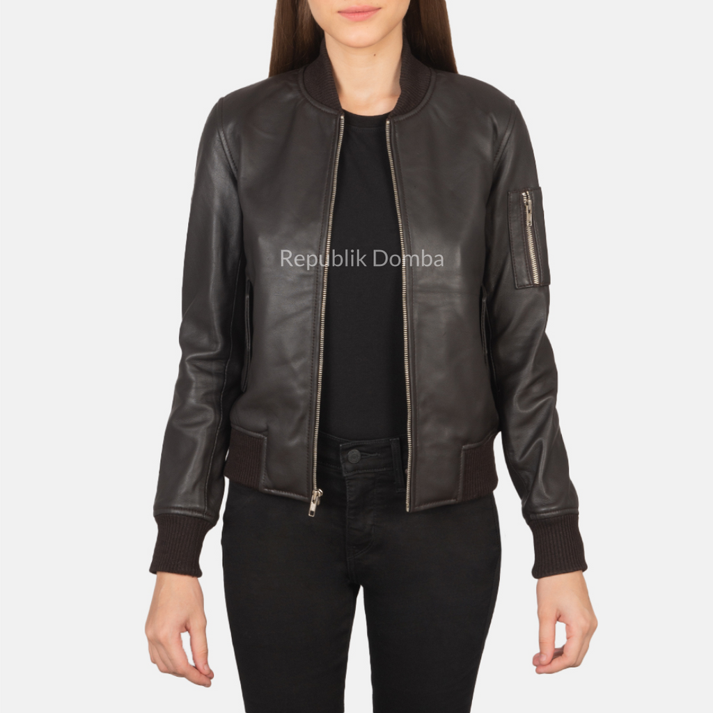 Jaket Kulit Wanita Bomber - WCB 414