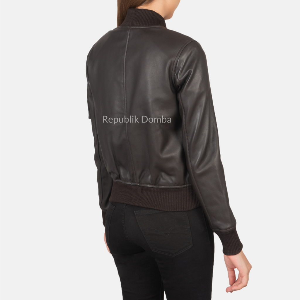 Jaket Kulit Wanita Bomber - WCB 414