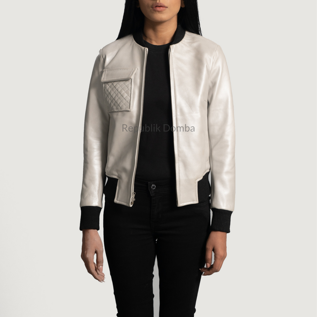 Jaket Kulit Wanita Bomber - WCB 417