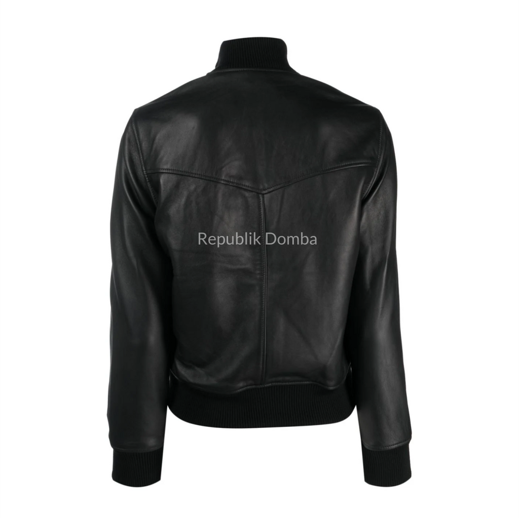 Jaket Kulit Wanita Bomber - WCB 425 - Tampak Samping