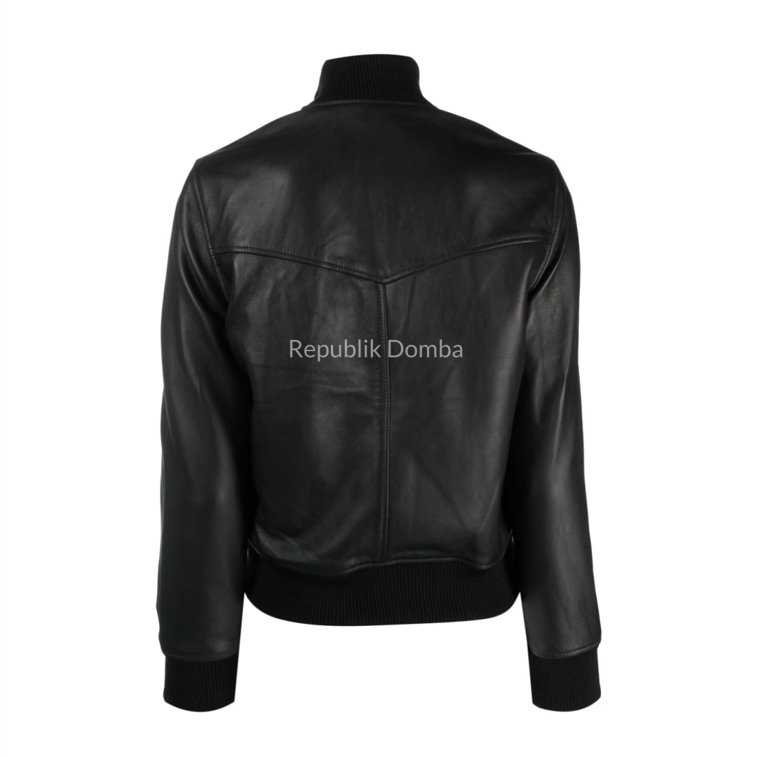 Jaket Kulit Wanita Bomber - WCB 425 - Tampak Samping