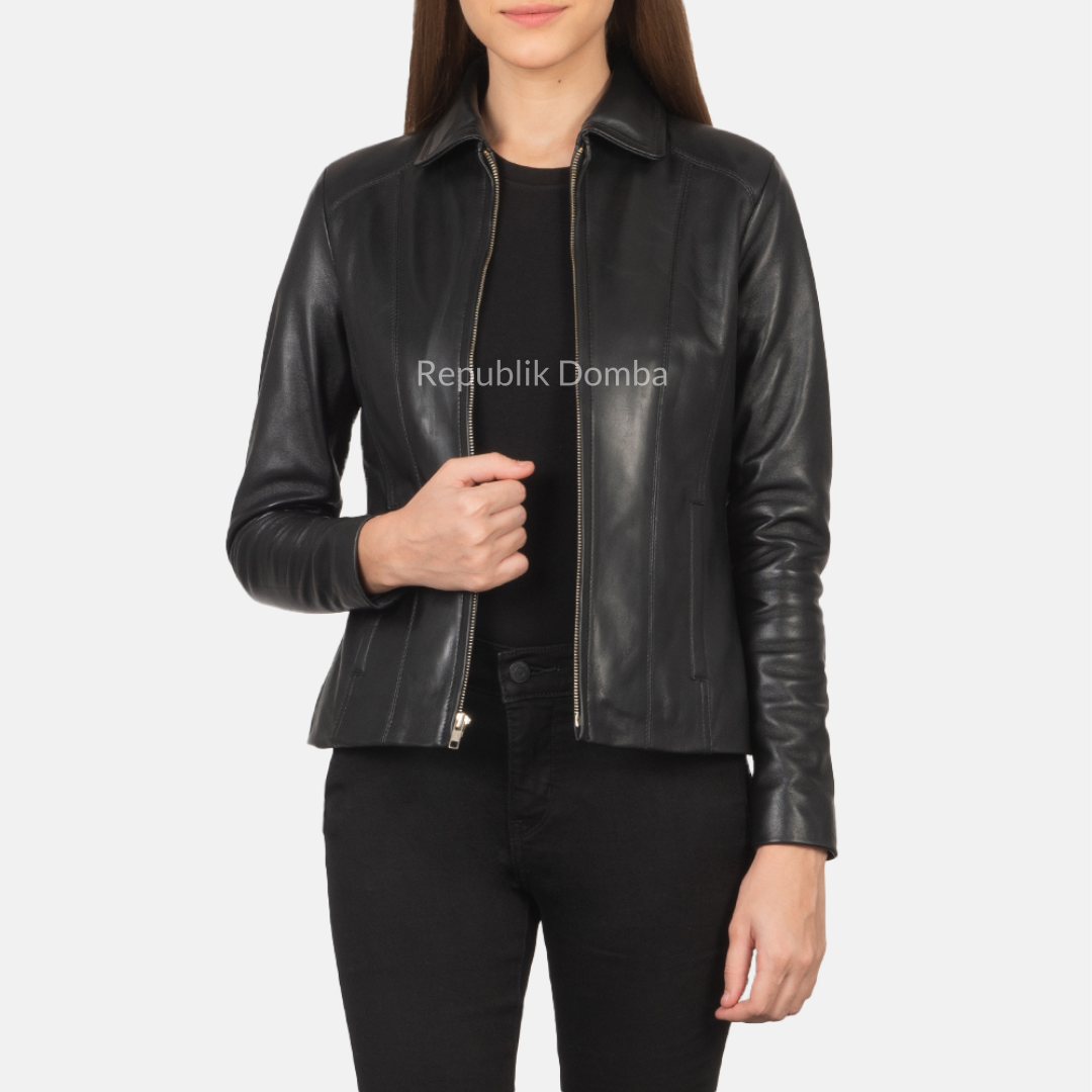 Jaket Kulit Wanita Formal - WF 401 - Detail Bahan Kulit Domba