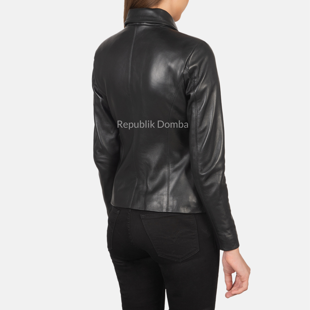 Jaket Kulit Wanita Formal - WF 401 - Detail Hardware dan Jahitan