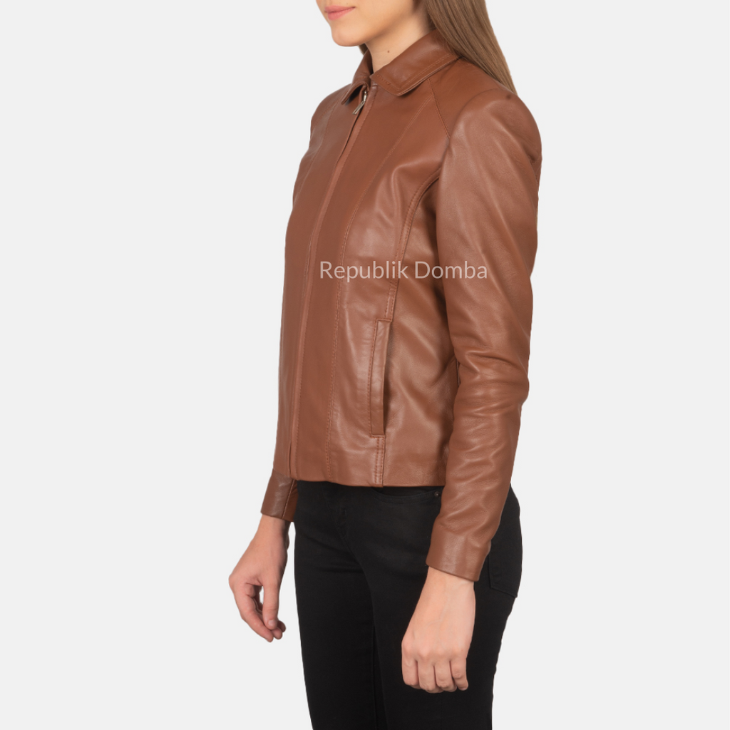 Jaket Kulit Wanita Formal - WF 402 - Tampak Samping