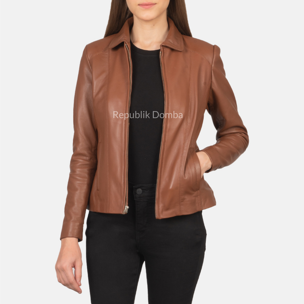 Jaket Kulit Wanita Formal - WF 402 - Tampak Belakang