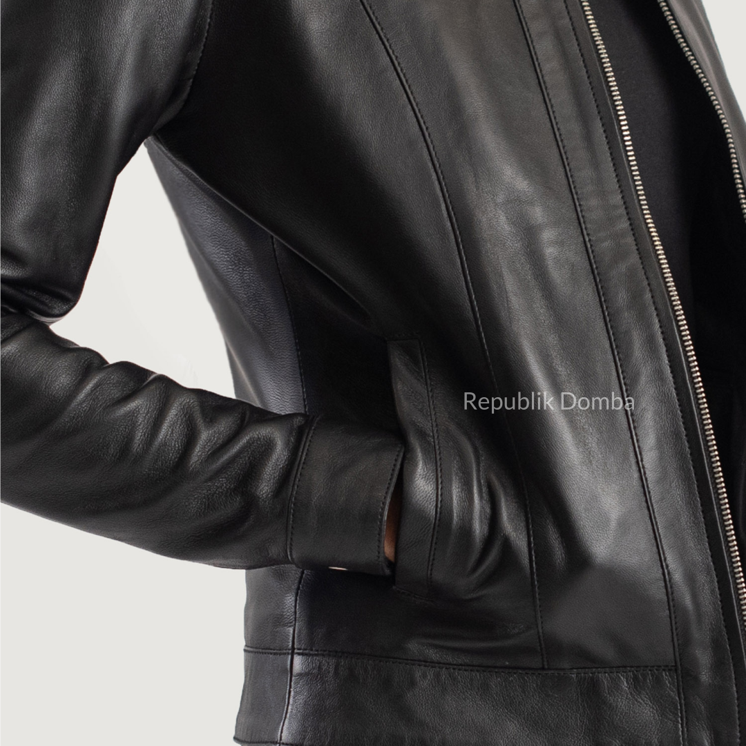 Jaket Kulit Wanita Formal - WF 405 - Detail Bahan Kulit Domba