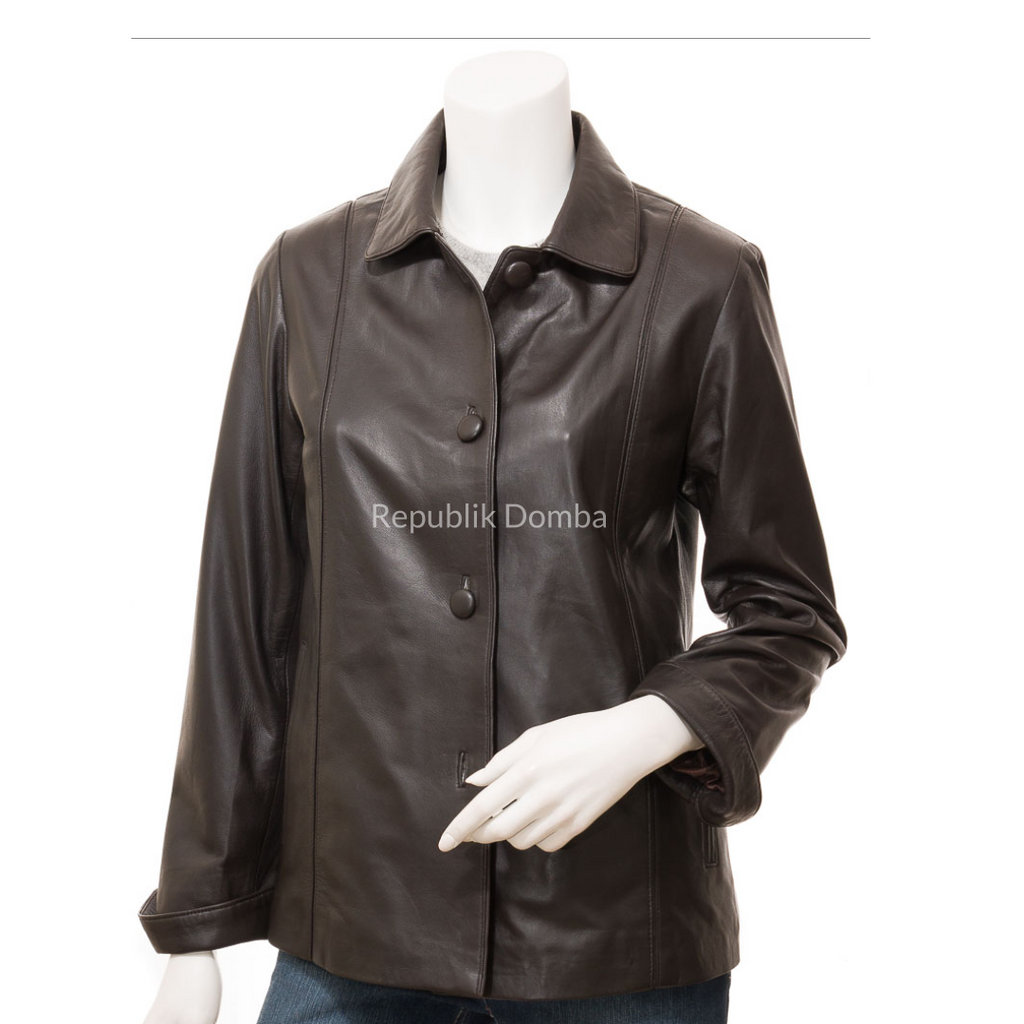 Jaket Kulit Wanita Formal - WF 423 - Tampak Depan