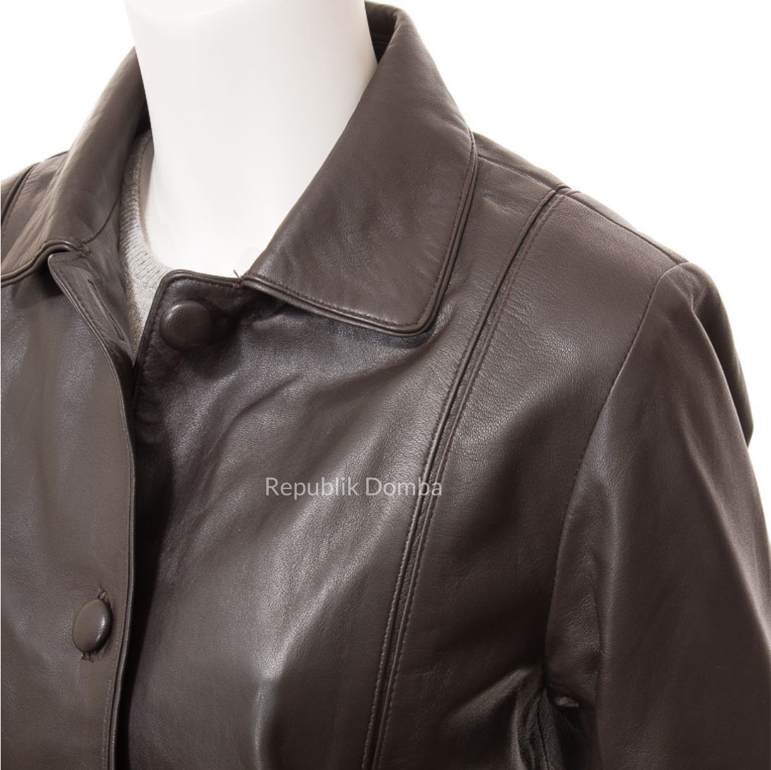 Jaket Kulit Wanita Formal - WF 423 - Tampak Samping