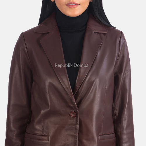 Blazer Kulit Wanita - WJ 408 - Tampak Samping
