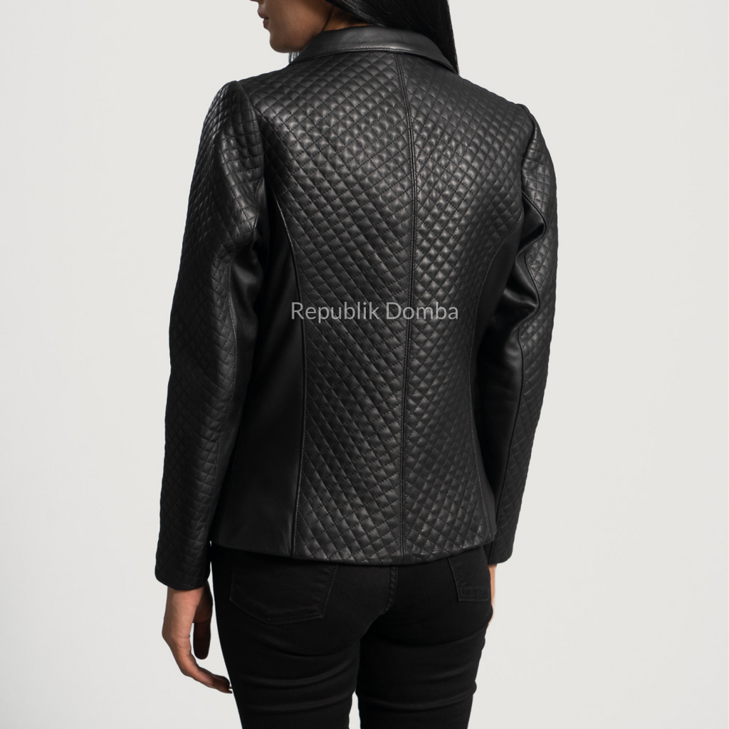 Blazer Kulit Wanita - WJ 409 - Detail Hardware dan Jahitan