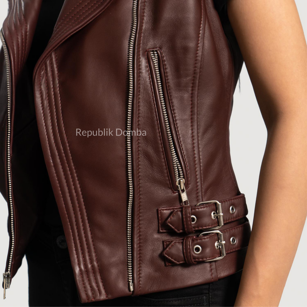 Rompi Kulit Wanita - WR 403 - Detail Bahan Kulit Domba