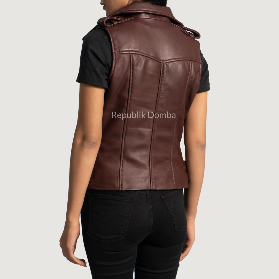Rompi Kulit Wanita - WR 403 - Detail Hardware dan Jahitan