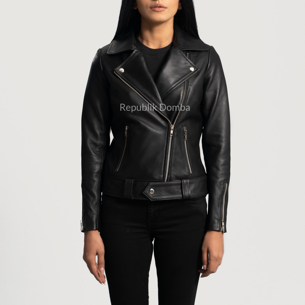 Jaket Kulit Domba Wanita Premium | WS 409 - Tampak Depan