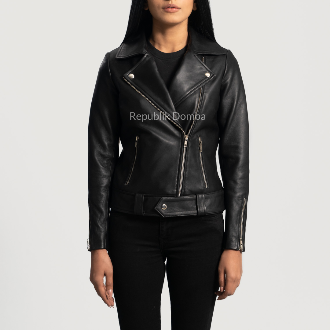 Jaket Kulit Domba Wanita Premium | WS 409 - Tampak Depan