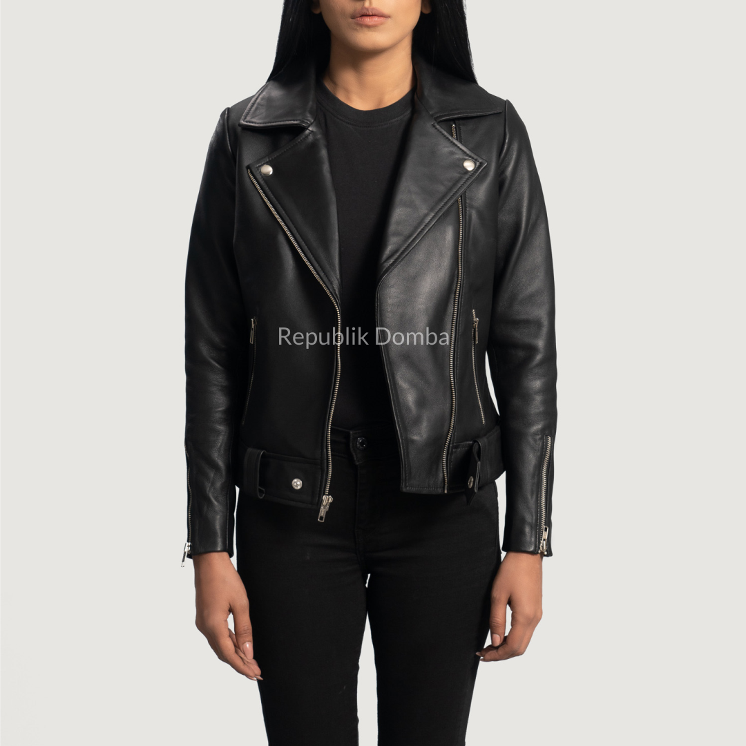 Jaket Kulit Domba Wanita Premium | WS 409 - Tampak Samping